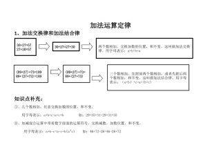 四年级下册第三单元知识点归纳