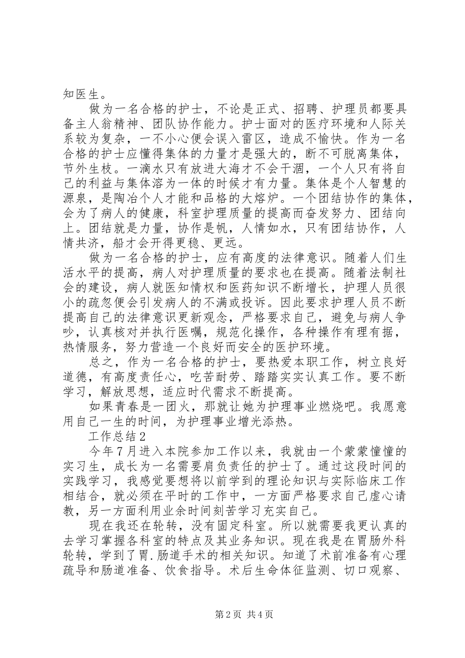 2024年护理员年终个人总结范文_第2页