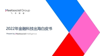 【飞书深诺】2022年金融科技出海白皮书【发现报告 fxbaogao.com】
