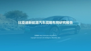 【亿欧智库】比亚迪新能源汽车战略布局研究报告【发现报告 fxbaogao.com】