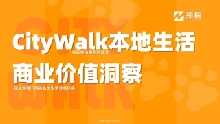 【新榜】Citywalk本地生活商业价值洞察报告