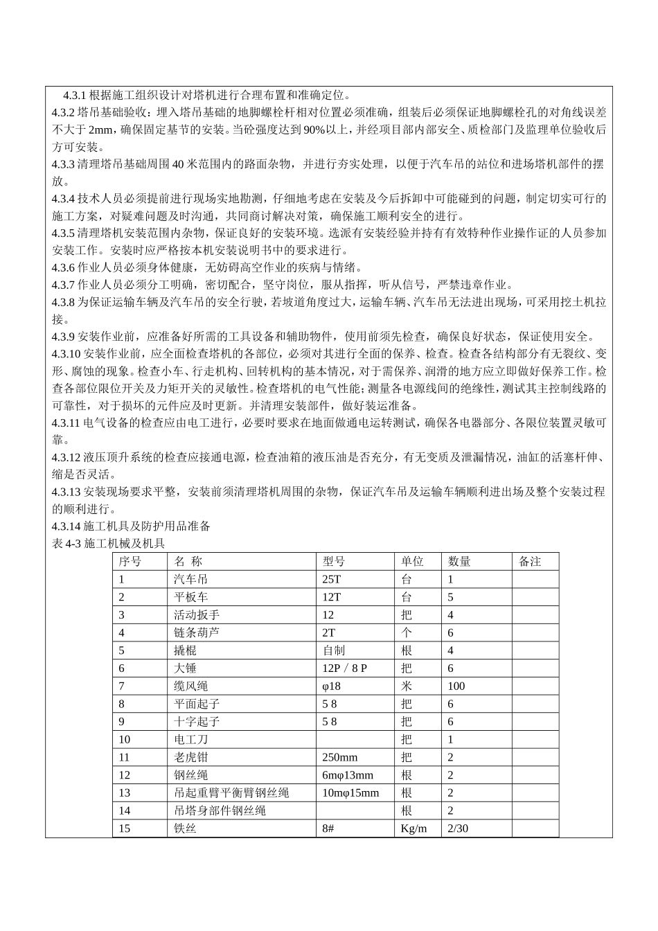 塔吊安装技术交底_第3页