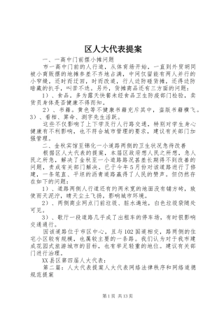 2024年区人大代表提案