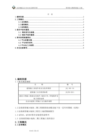 塔吊防人爬装置施工方案