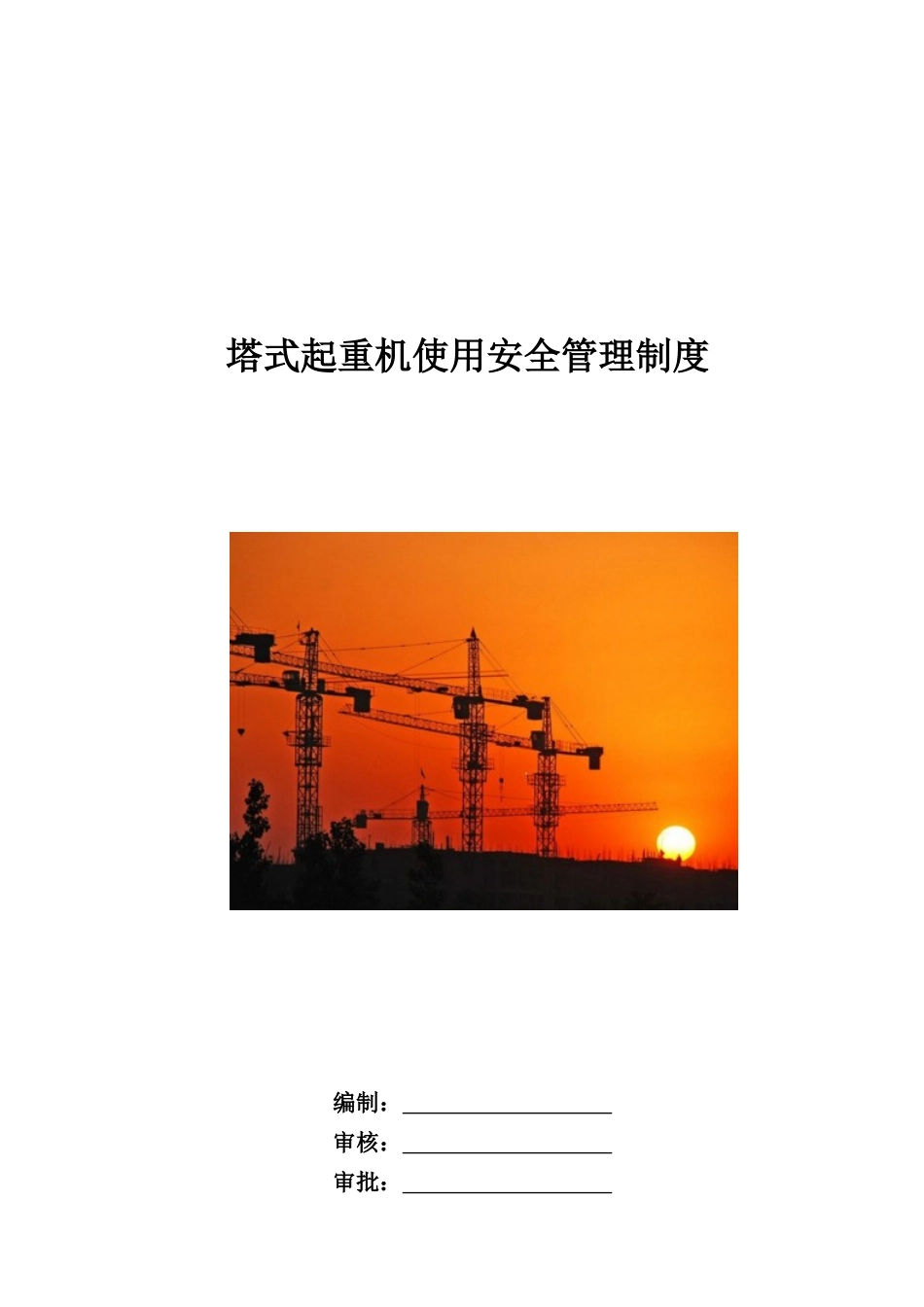 塔吊使用安全管理制度_第1页