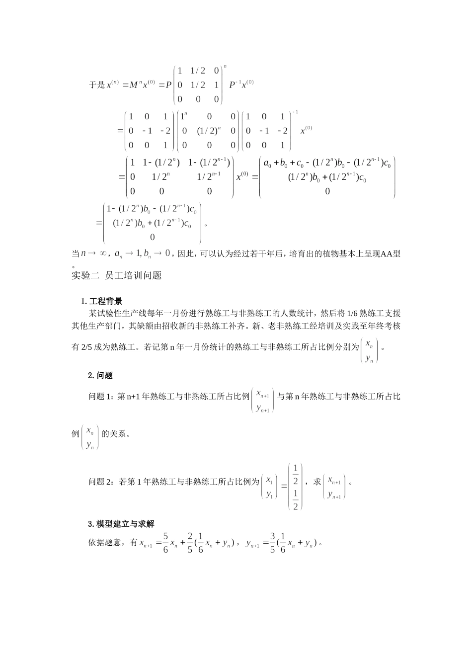 四种线性代数模型_第2页