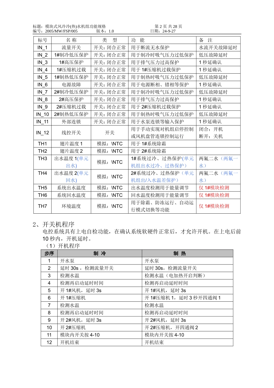 天加模块机功能规格书_第2页