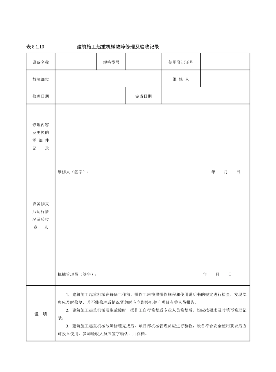 塔吊维修保养记录_第1页