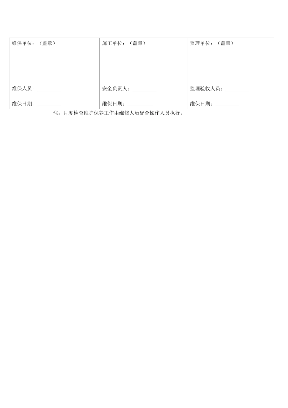 塔吊月度检查维修保养记录---副本_第3页