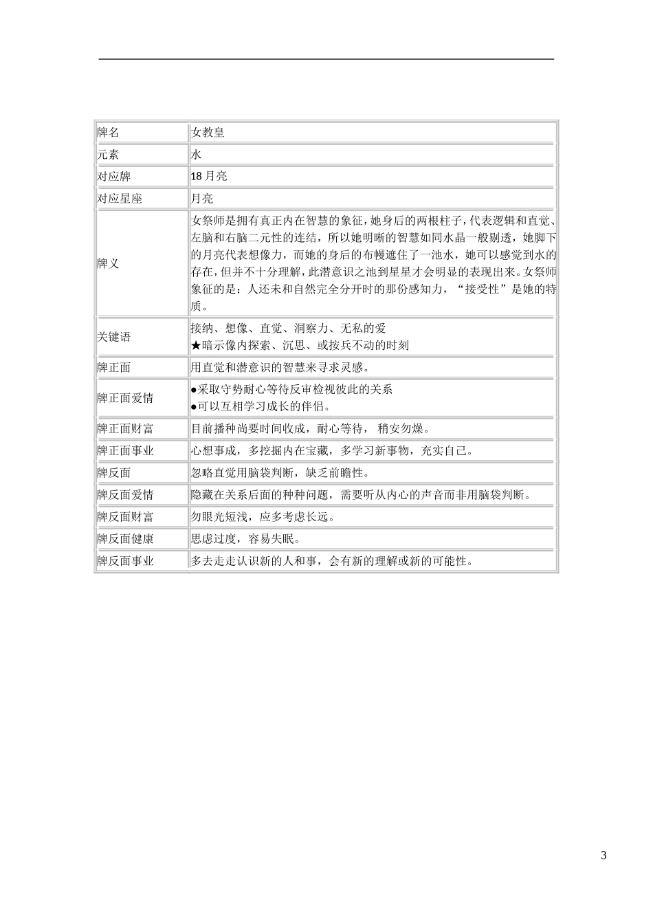 塔罗牌义解释(详细)_第3页