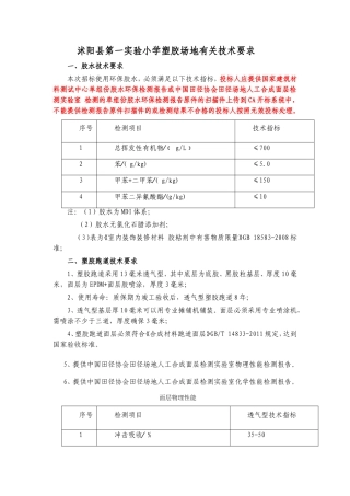 塑胶跑道技术要求(最新)