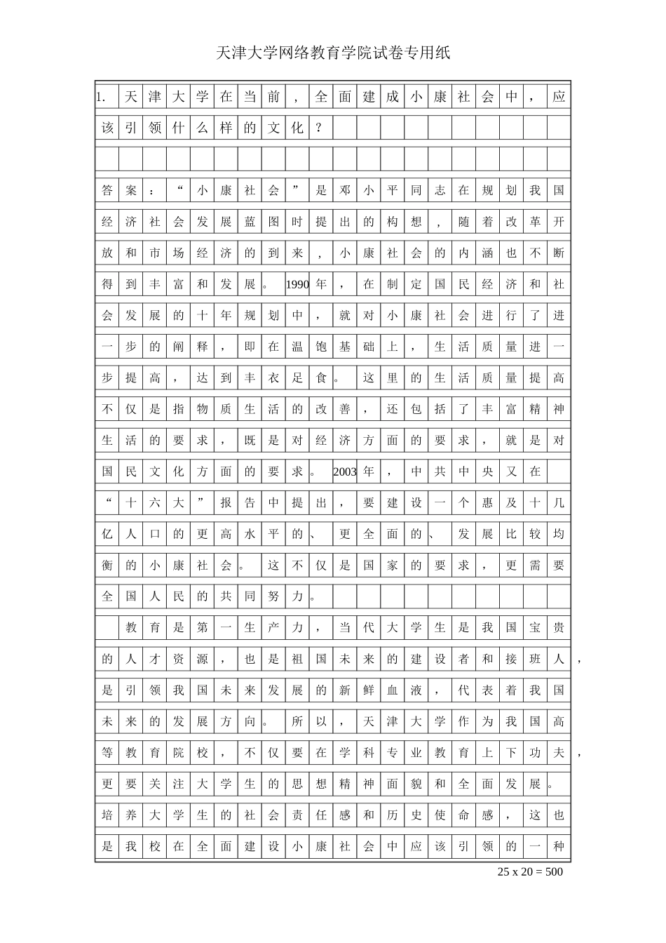 天津大学-大学文化论文_第1页