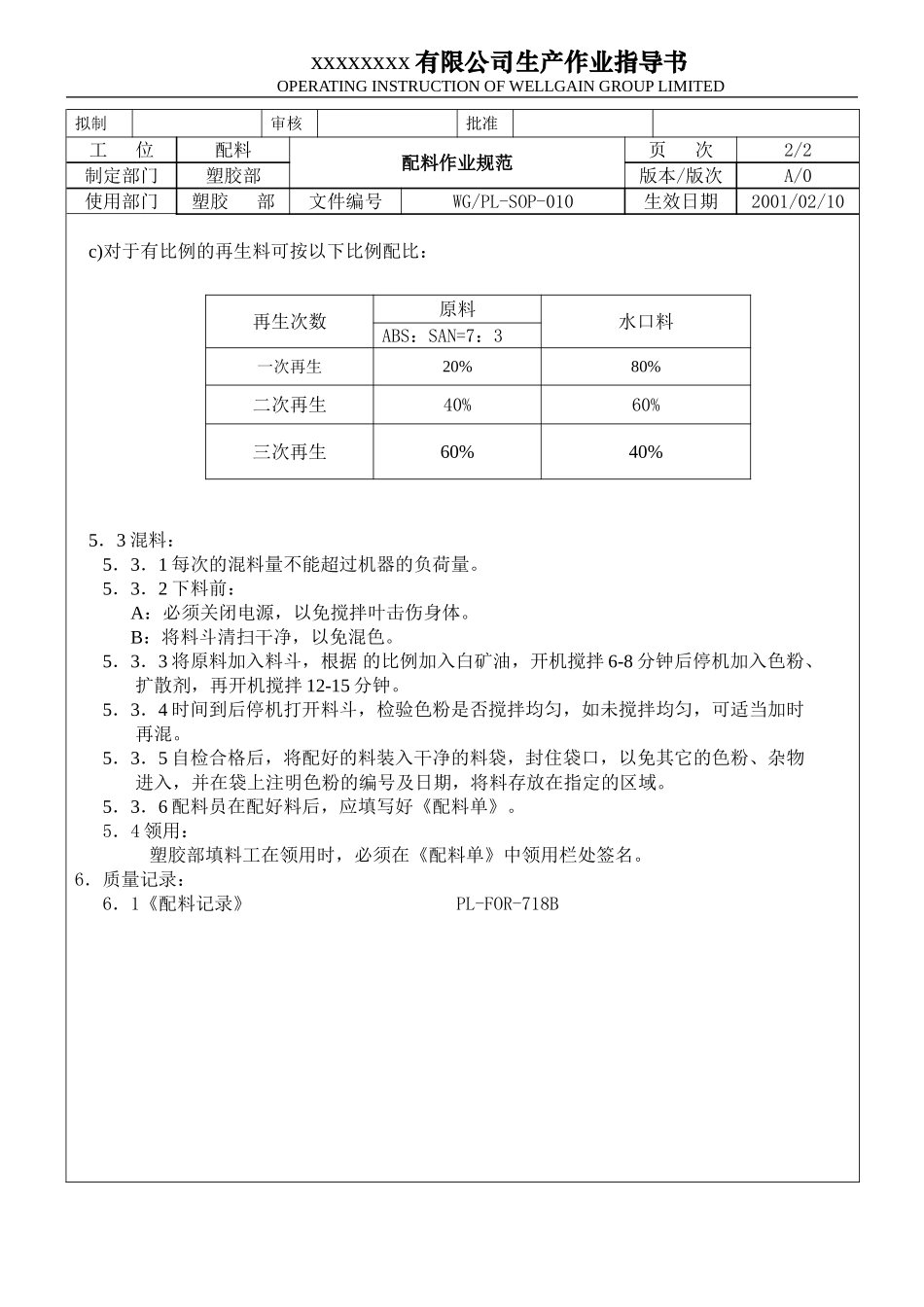 塑胶制造作业指导书_第2页