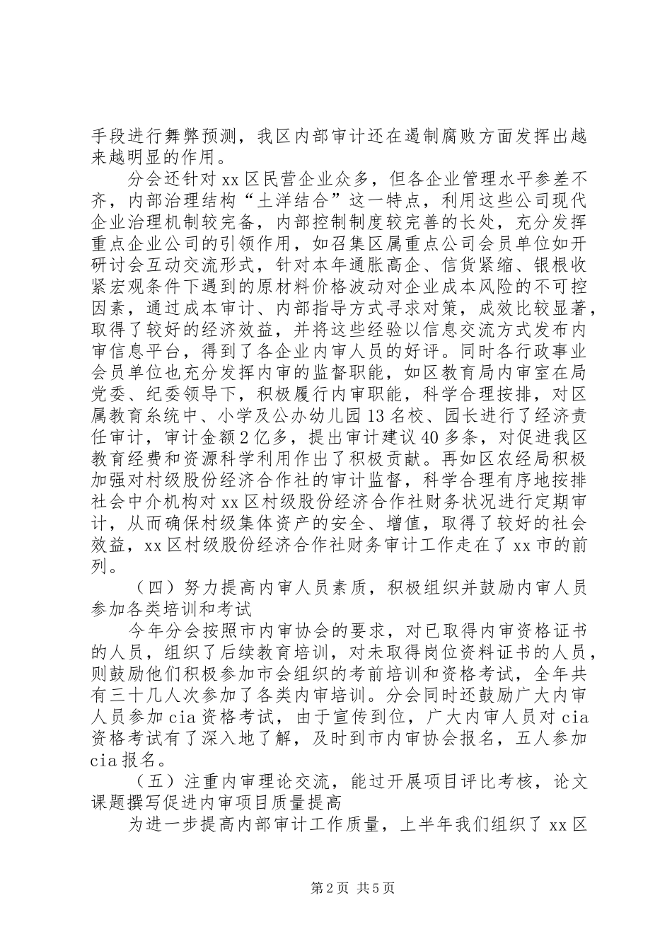 2024年区审计局的年度工作总结范文_第2页