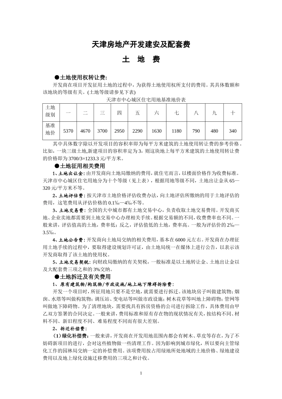 天津房地产开发建安及配套费_第1页