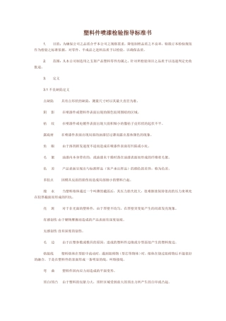 塑料件喷漆检验指导标准书(同名16791)