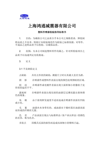 塑料件喷漆检验指导标准书
