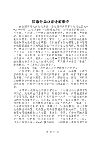 2024年区审计局总审计师事迹