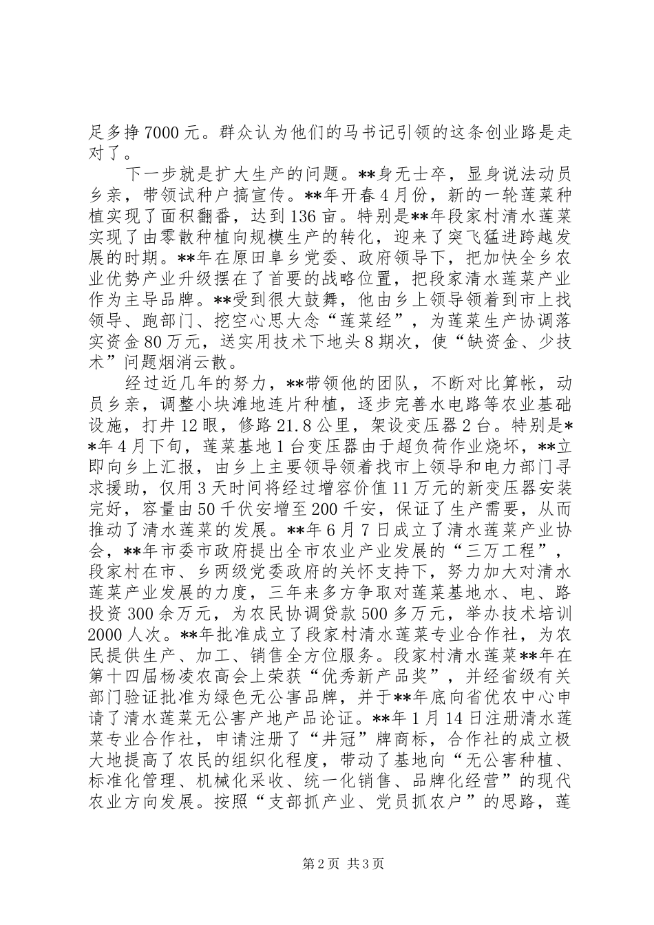 2024年基层党支部书记先进事迹_第2页