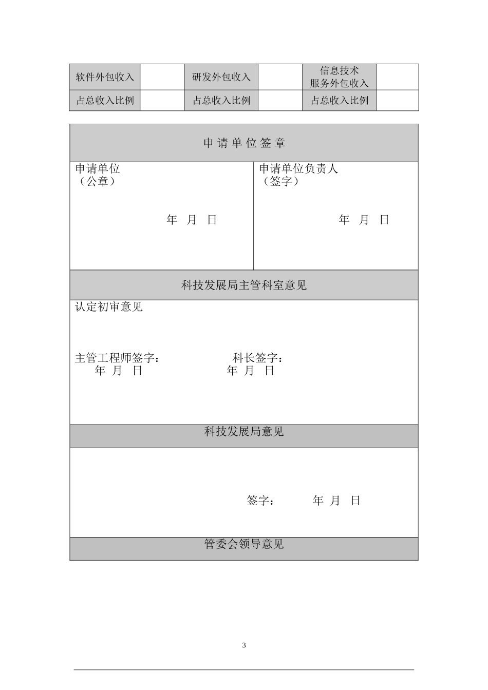 天津开发区服务外包企业认定申请表(软件外包-信息技术外包-研发设计外包类)_第3页