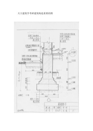 天大建筑学考研建筑构造重要的图