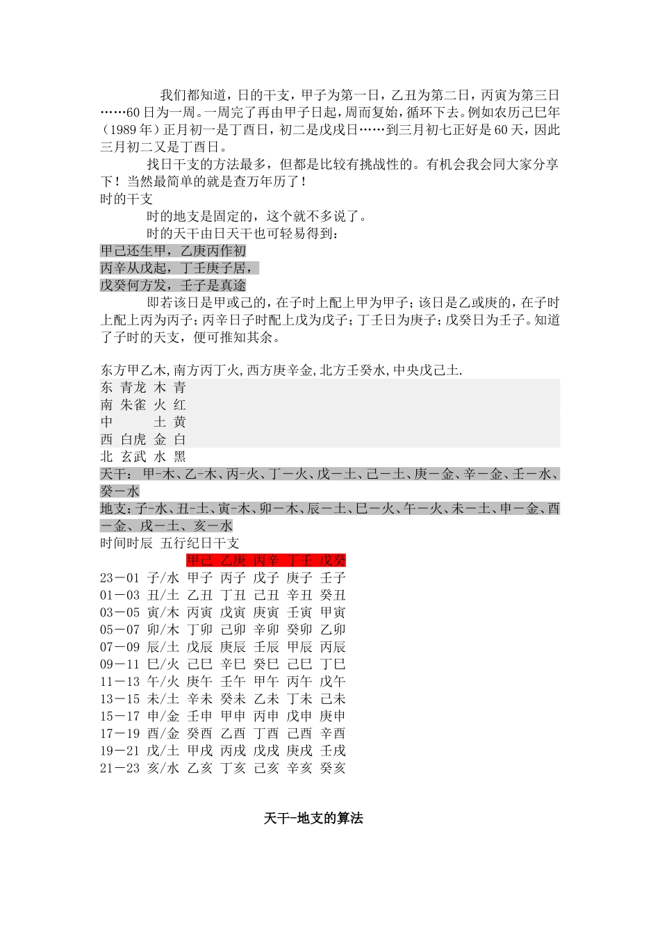 天干地支五行对照表讲解_第3页