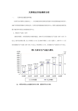 天津商业市场调研分析