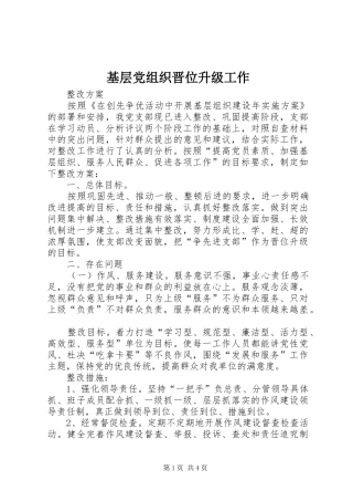 2024年基层党组织晋位升级工作