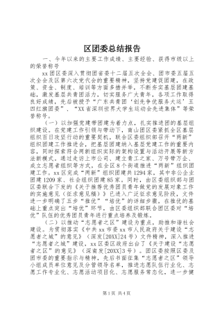 2024年区团委总结报告