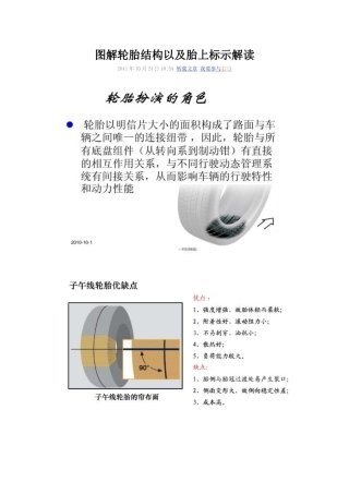 图解轮胎结构以及胎上标示解读