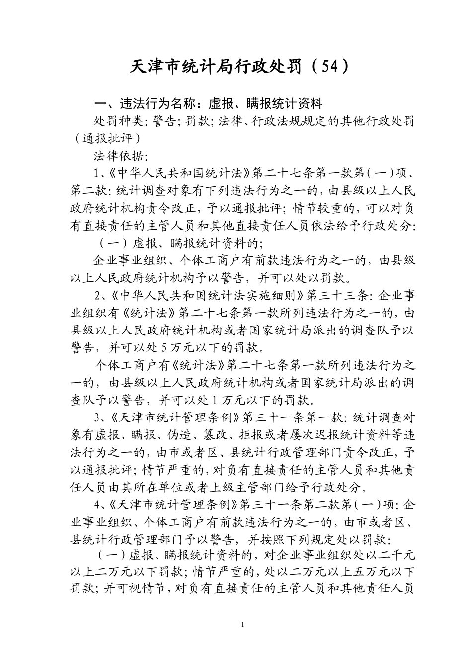 天津市统计局行政处罚(54)_第1页