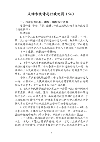天津市统计局行政处罚(54)