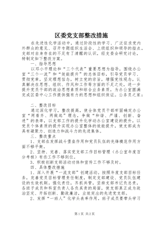 2024年区委党支部整改措施