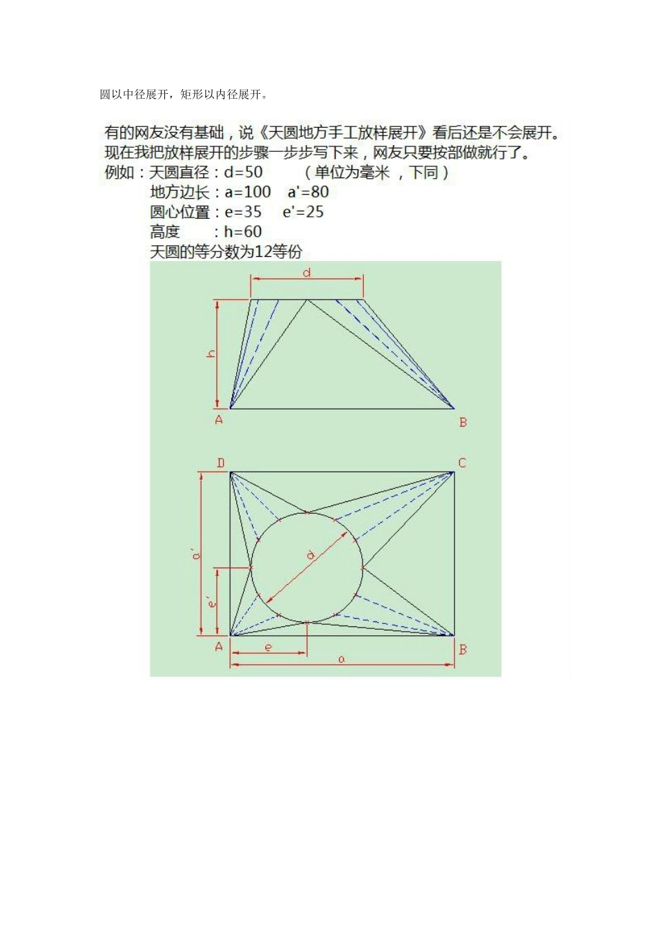 天圆地方接管放样_第1页