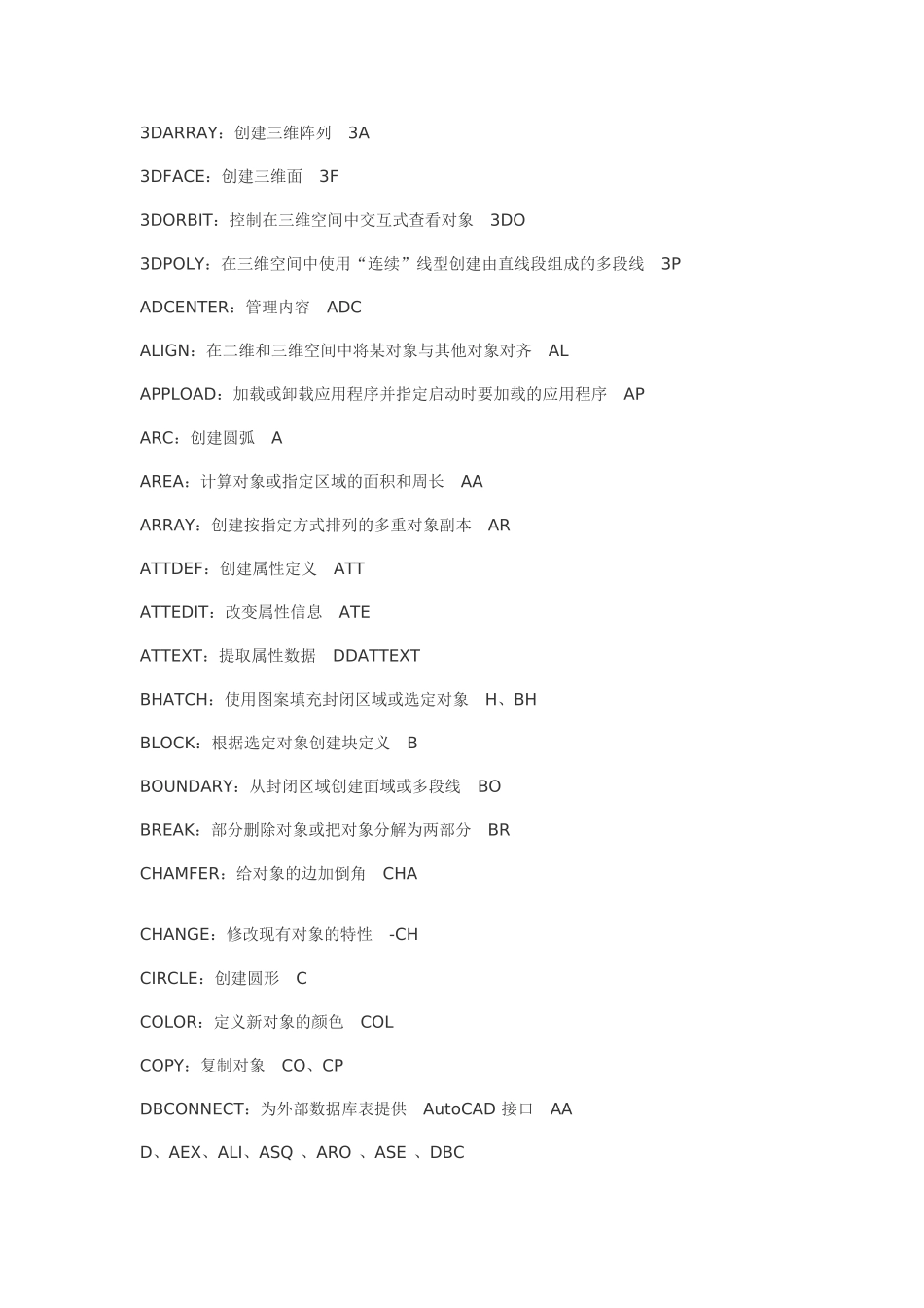天正绘图快捷键(超强)_第1页