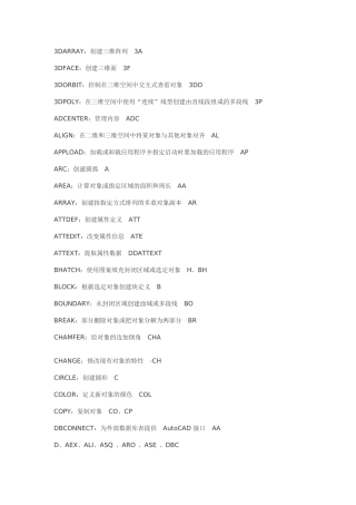 天正绘图快捷键(超强)