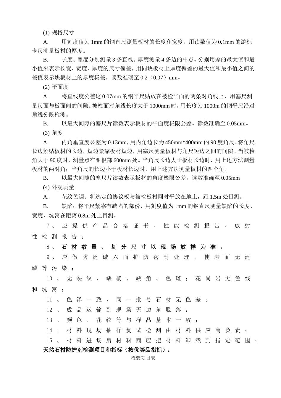 天然大理石板材相关技术参数规范要求_第3页