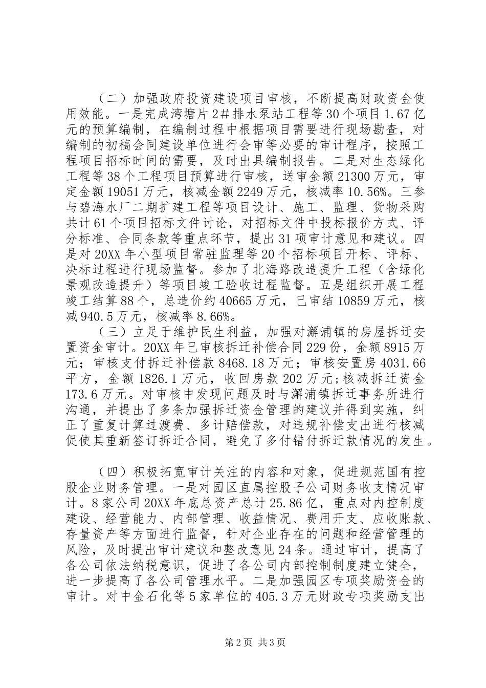 2024年开发区审计工作总结_第2页