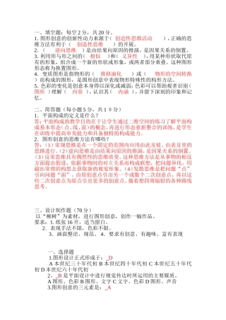 图形创意考试题