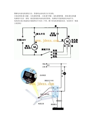 图解电风扇电机接线方法