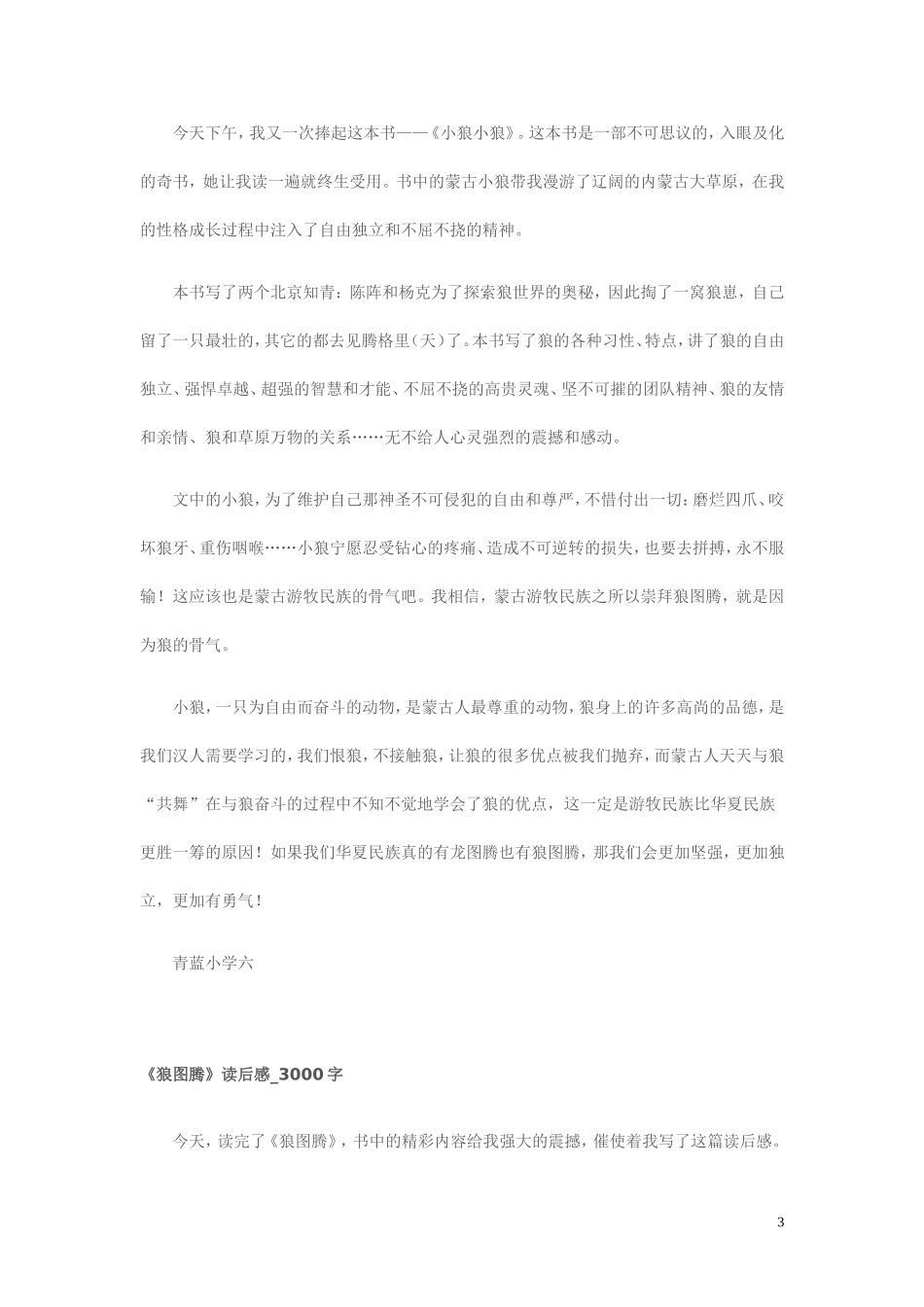 图腾之小狼小狼》读后感_第3页