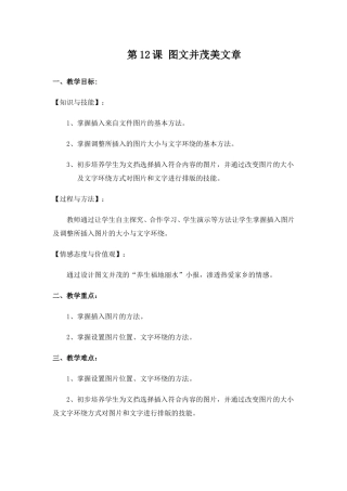 图文并茂美文章教案
