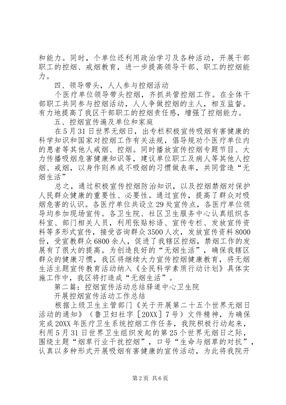 2024年控烟活动总结_第2页