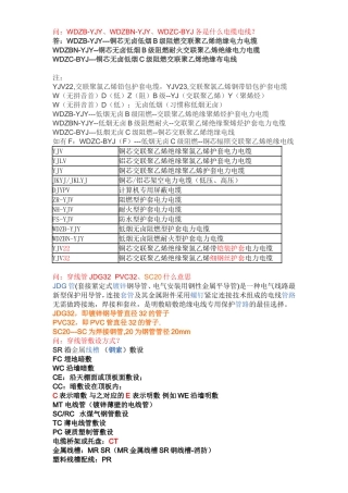 图纸电缆标注
