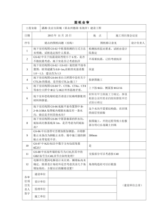 图纸会审意见及回复