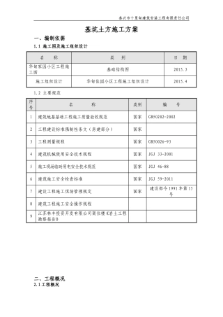 土方、护坡降水施工方案