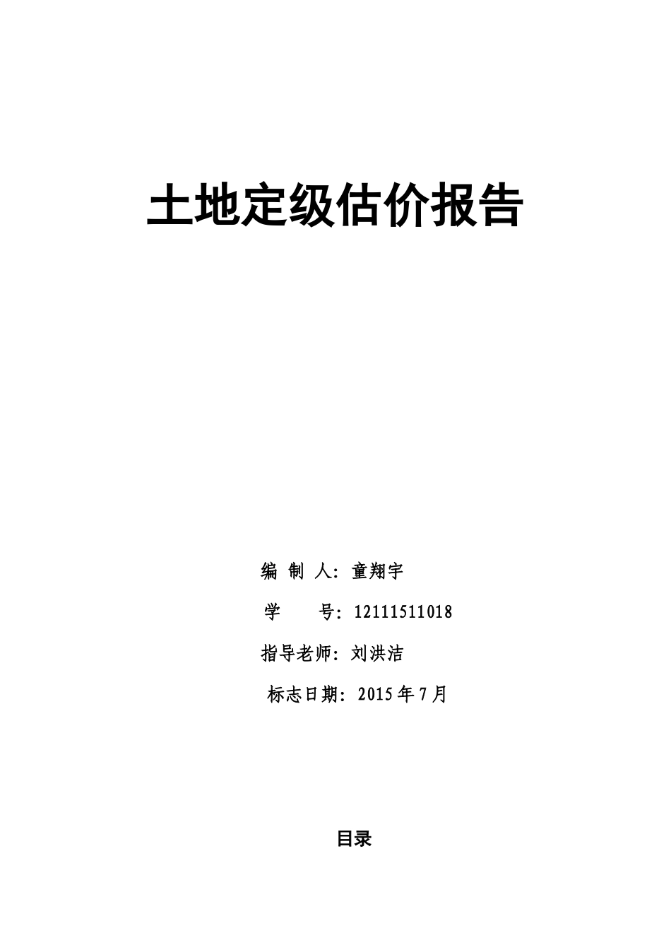 土地定级估价报告-童翔宇-018_第1页