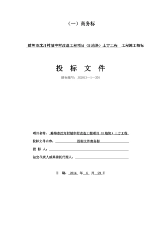 土方工程投标文件(终)