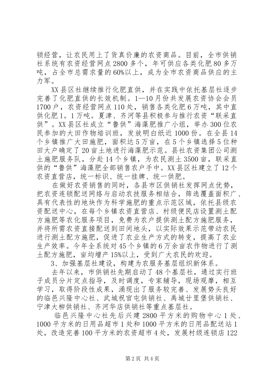 2024年基层供销社的年终总结_第2页