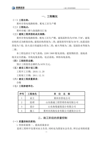 土建监理细则(范本)